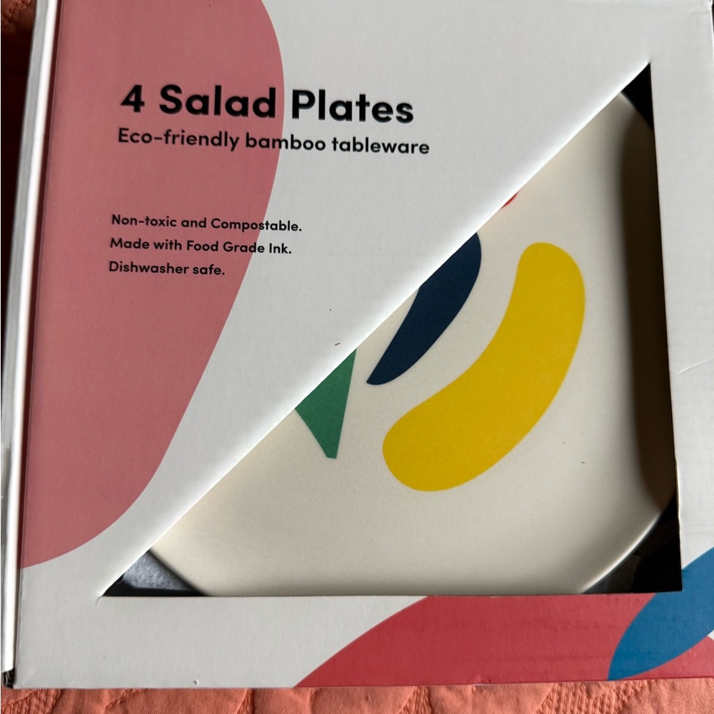 Anthropologie - Eco-Friendly Bamboo Salad Plates POKETO melamine